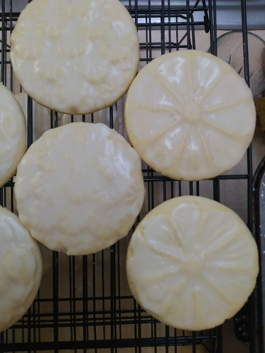 Glazed Lemon Shortbread Cookies